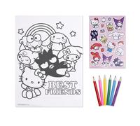 KIDS EUROSWAN SL COLOURING SET WITH STICKERS HELLO KITTY AND FRIENDS