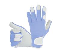 COLOURLINX Ladies Leather Gardening Thorn Proof Rigger Work Gloves, Safety Working Girls Women Garden Tools Mechanic Breathable Non-Slip Protection Mittens (Sky Blue, M)