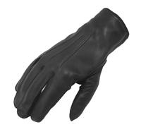 COLOURLINX Mens Leather Driving Gloves Unlined Retro Vintage Classic Stylish Genuine Real Leather Warm Thermal Winter Black Chauffeur Gloves (Black, S)