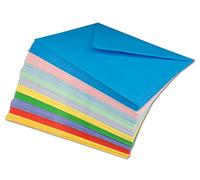 COLOURS 4-YOU by Glüxx-Agent 50 envelopes, colour mix, DIN C5-100 g/m², envelope without window, 16.2 x 22.9 cm - wet glue, pointed flap - coloured envelope package for crafting - Glüxx-Agent