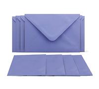 COLOURS 4-YOU by Glüxx-Agent 50 folding cards with envelopes set purple (violet) - DIN A6 blank double cards 14.8 x 21 cm (160 g/m²) - DIN C6 envelope 11.4 x 16.2 cm (100 g/m²) wet glue - greeting ca