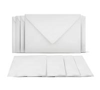 COLOURS 4-YOU by Glüxx-Agent 50 folding cards with envelopes set white - DIN A6 blank double cards 14.8 x 21 cm (160 g/m²) - DIN C6 envelope 11.4 x 16.2 cm (100 g/m²) wet glue - greeting cards invita