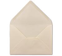 Colours-4-you Series 50 DIN B6 Envelopes Cream - 12.5 x 17.5 cm - 80 g/m² Wet Adhesive Postal Envelopes Without Window for Invitations