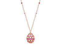 Colours Of Love 18ct Rose Gold Cosmic Curve Ruby & Pink Sapphire Egg Pendant