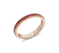 Colours of Love 18ct Rose Gold Ruby Fluted Eternity Ring - Ring Size L