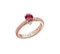 Colours of Love 18ct Rose Gold Ruby Fluted Ring - Ring Size L