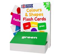 Colours & Shapes Flash Cards for Toddlers - 40 Educational Flashcards with Colour Mixing & Activities - Preschool Learning Cards for Babies & Kids 12 Months-5 Years