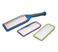 Colourworks 3-in-1 Cheese Grater, Plastic/Stainless Steel, Multi Colour, 7.5 x 28 cm