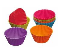 Kitchen Craft Colourworks Silicone Reusable Cupcake Cases, 7 cm, Pack of 12, Bright Colours