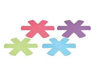 Colourworks Anti-Scratch Fabric Pan Protectors, Pot and Pan Cushioned Dividers for Separating Non Stick Saucepans, 'Brights' Colours, 38 cm (15'') - Pack of 4