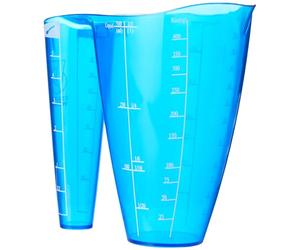 Colourworks CW2IN1MJUGBLU 2 in 1 Plastic Measuring Jug for Dry and Liquid Ingredients, Blueberry, 500 ml
