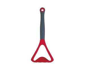 Colourworks CWBRMASHRED Multi Potato Masher with Serving Scoop, Silicone, Cherry, 25 cm