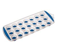 Colourworks Ice Cube Tray with Silicone Base, 21 Pop Out Ice Cubes, 11.9 x 29.9 x 2.5cm, Blue