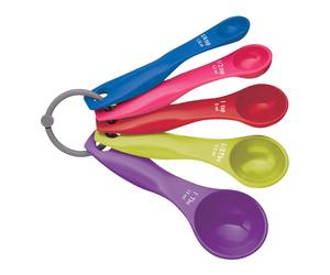 Colourworks Measuring Spoon Set 5pc Bright Colours Durable Stain Resistant