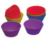 Colourworks Pack of 12 Silicone Cupcake Cases - Multicolour - Silicone - Cupcake Cases