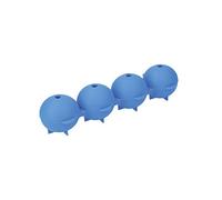 Colourworks Sphere Ice Cube Moulds, Makes 4 Giant Slow Melting Balls, Gift Boxed, LFGB Grade Silicone, Blue, 21.5 x 7 x 4cm