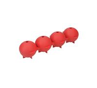 Colourworks Sphere Ice Cube Moulds, Makes 4 Giant Slow Melting Balls, Gift Boxed, LFGB Grade Silicone, Red, 21.5 x 7 x 4cm