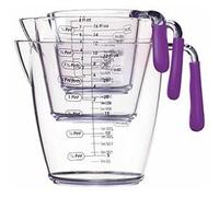 Colourworks Three Piece Measuring Jug Set (200ml/400ml/900ml) Purple