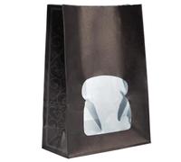 Colpac Black Paper Sandwich Bag with Window Elegance Printed Design (Pack 250)