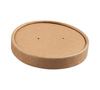 Colpac Recyclable Kraft Microwavable Soup Cup Lids 16oz, Pack of 500