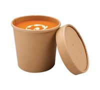 Colpac Recyclable Kraft Microwavable Soup Cups 350ml / 12oz (Pack of 500)