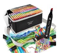 colpart 262 Colors Alcohol Markers Dual Tip Art Markers for Brush Tip Set Marker Pens and Carry Bag for Adult Coloring Painting Supplies Perfect for Painting, Coloring, Sketching and Drawing
