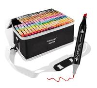 colpart 262 Colors Dual Tip Alcohol Markers Set - Art Markers for Kids & Adults, Alcohol-Based Marker Pens for Coloring, Sketching, Drawing, Painting, DIY Crafts