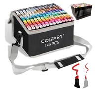 colpart Dual Tip Marker Pens For Drawing 168 Color,Permanent Art Maker Pens Alcohol markers pens brush sketch marker For Artists Drawing