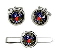 Colquhoun Scottish Clan Cufflinks and Tie Clip Set