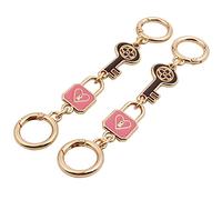 COLSEEY Purse Strap Extender 2Pcs 4.7 Inch Bag Chain for Shoulder Bag Metal Strap Replacement Accessory (2 Pieces Light Gold Concentric Lock)