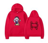 COLseller MURDER DRONES Official Style Hoodie | Serial Designation Unisex Oversized Couple Sweatshirt (red and black letter,S)