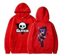 COLseller Murder Drones UZI Character Hoodie | Official Graphic Sweatshirt | Unisex Gaming Merch (red,L)