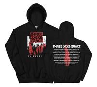 COLseller THREE DAYS GRACE ALIENATION Hoodie | Official Graphic Print Sweatshirt | Unisex Streetwear Pullover (1 black,M)