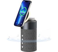 COLSUR Bluetooth Speaker, Wireless Charger, Bluetooth Speakers with Night Light, 2 in 1 Wireless Charging Station for iphone16/15/14/13/12 Series, for Air-Pods Pro/3/2（Gift Ideal）