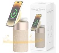 COLSUR Bluetooth Speaker, Wireless Charger, Bluetooth Speakers with Night Light, 2 in 1 Wireless Charging Station for 14/13/12 Series, for AirPods Pro/3/2（Gift Ideal）