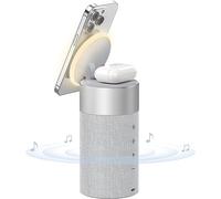 COLSUR Bluetooth Speaker, Wireless Charger, Bluetooth Speakers with Night Light, 2 in 1 Wireless Charging Station for iphone16/15/14/13/12 Series, for Air-Pods Pro/3/2（Gift Ideal）