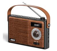 COLSUR Retro Portable Vintage Bluetooth Radio, Portable Bluetooth Speaker Bluetooth Speaker with FM/AM Radio Rechargeable Battery, Men's Gift Supports TF/USB/AUX for Home, Kitchen, Outdoor