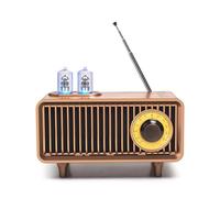COLSUR Retro Radio, Portable Bluetooth Speaker with FM Vintage Radio, Small Radios Mains and 1500mAh Battery, Support TF Card/AUX/USB, MP3 Player, 5W Speaker, Bluetooth 5.3
