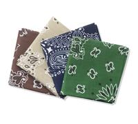 Colter Co. 4 pack Paisley Bandana - USA Made Classic Pattern Multi-purpose Bandanas For Men and Women, 100% Cotton, Ranger