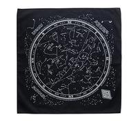 Colter Co. Glow In The Dark "Stargazer" Bandana,100% Cotton Black Bandana with Star Chart Design,Head Bands, Mens Clothing, Festival Accessories, Womens Fashion,Made In The USA (22"x22"), Black
