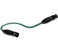 Coluber Balanced XLR Cable Male to Female - 0.5 Ft Green Pro 3-Pin Microphone Connector for Powered Speakers, Audio Interface or Mixer - for Live Performance & Recording