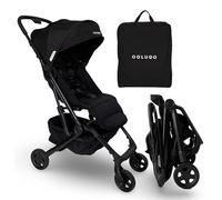 Colugo Compact+ Stroller - Lightweight Foldable Travel Stroller for Toddlers & Infants with New One-Hand Fold, Compact Airplane Size, Reclining Seat, Rain Cover, Backpack & Cup Holder (Black)