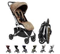 Colugo Compact Stroller - One Hand Fold Lightweight, Travel, Toddler, Airplane, Foldable Stroller with Rain Cover, Backpack and Cup Holder (Wild Child)