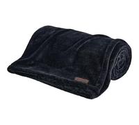 Columbia 50" x 60" Super Plush Lightweight Throw Blanket - Outdoor Essentials for Camping, Picnics, and Adventures, Soft and Cozy Home Essentials for Bed and Living Room - Black