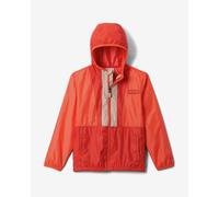 Columbia Back Bowl II Hooded Windbreaker Jacket Orange Red Kids - S