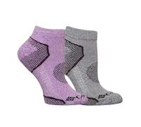 Columbia Balance Point Walk Low-Cut Socks, 2 Pair, Razzle/Grey, One Size