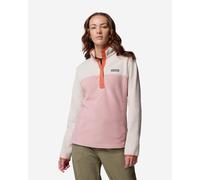 Columbia Benton Springs Half Zip Snap Pull Over II fleece pink white Women - XXL
