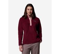 Columbia Benton Springs Half Zip Snap Pull Over II fleece Wine Red Women - XS