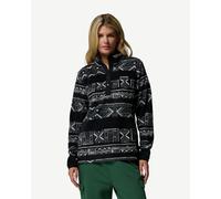 Columbia Benton Springs Printed Half Zip Fleece Black White Women - XS