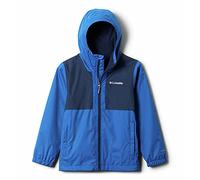 Columbia Boy’s Rainy Trails Fleece Lined Jacket, Waterproof & Breathable, Bright Indigo/Coll Navy Slub, 4T